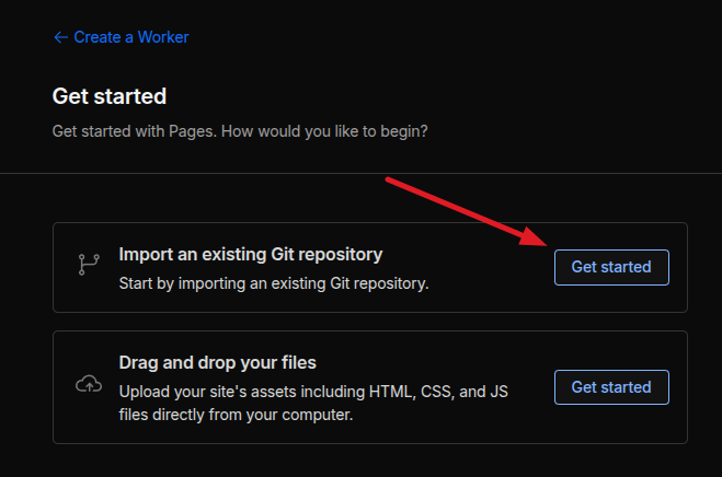 Import an existing Git repository Import an existing Git repository